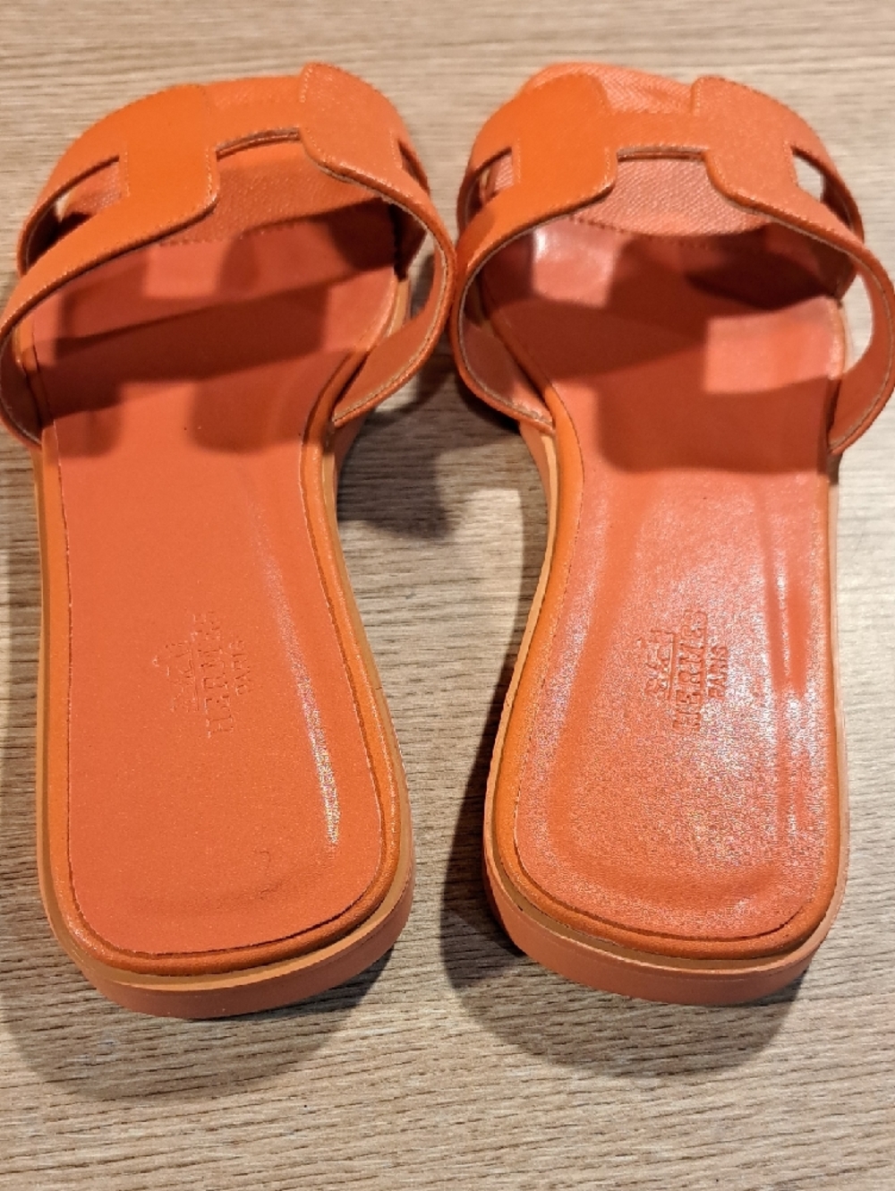 Women’s Orange Oran Style Leather Sandals 38 US 8 - Picture 4 of 8